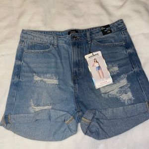 Super high rise color block shorts